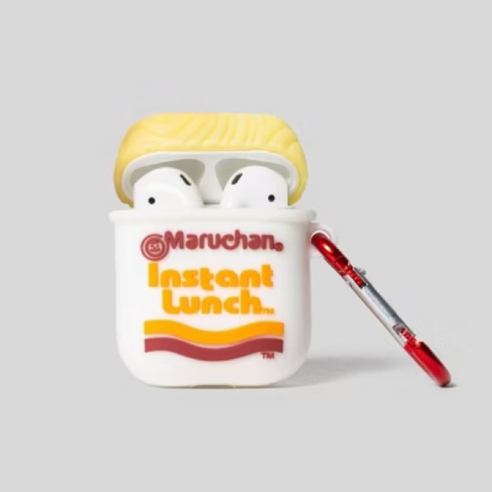 MAD Engine Maruchan Instant Lunch Silicone AirPod Case - White, Yellow & Red